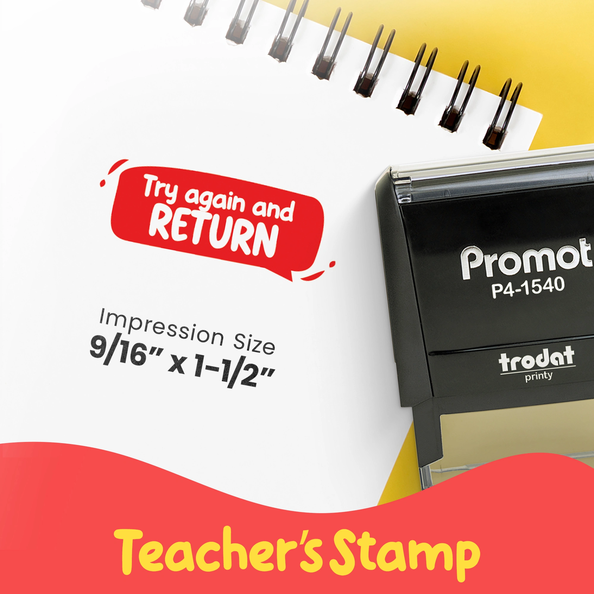 Try Again and Return - Teacher Stamp